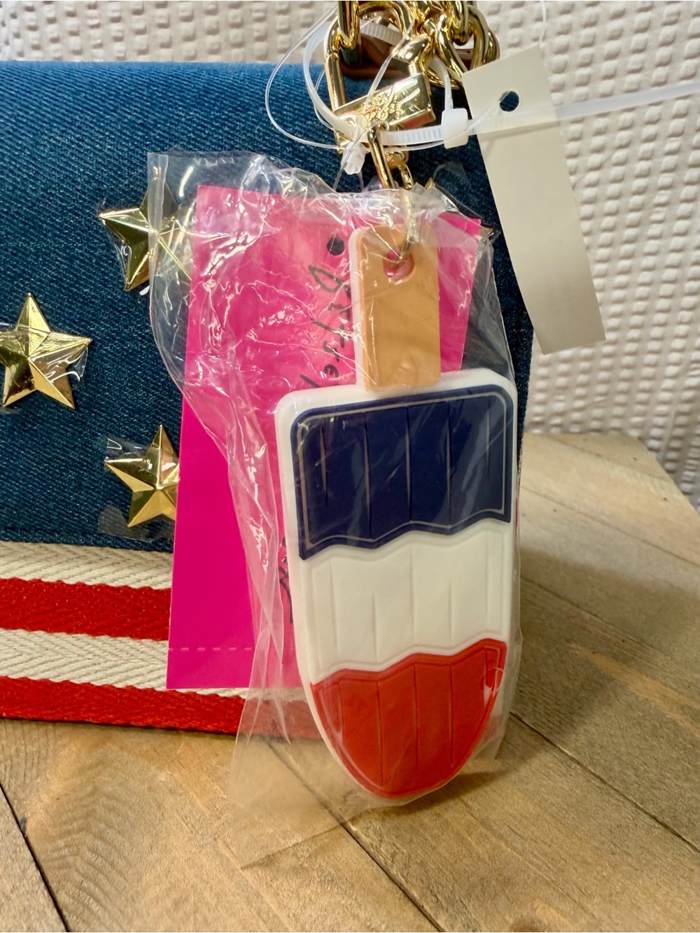 Betsey Johnson Patriotic Flag Embellished Crossbody!! - Picture 5 of 7